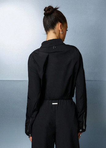 Черный женский жакет SHEIN однотонный - демисезонный