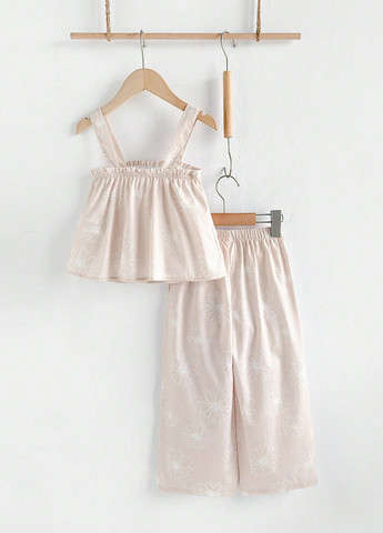 Айворі літній костюм (топ, штани) SHEIN