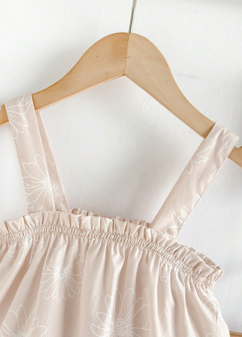 Айворі літній костюм (топ, штани) SHEIN