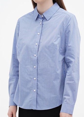 Светло-синяя кэжуал рубашка однотонная Boden