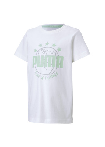 Белая демисезонная футболка Puma
