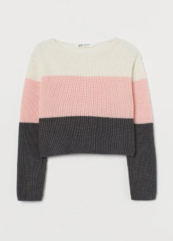 Комбинированный демисезонный свитер H&M