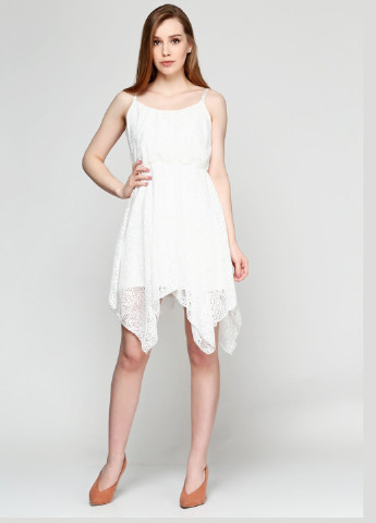 Белое кэжуал платье клеш Francesca's однотонное
