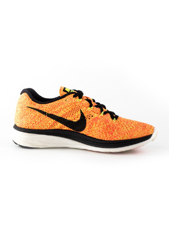 Оранжевые демисезонные кроссовки wmns flyknit lunar3 Nike