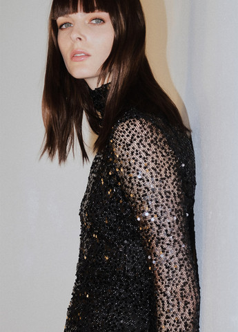 Чорна вечірня сукня H&M однотонна