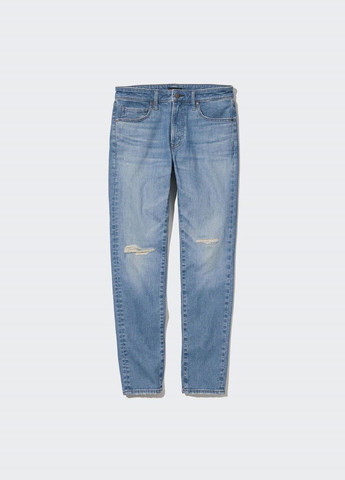 Синие демисезонные скинни джинсы Uniqlo