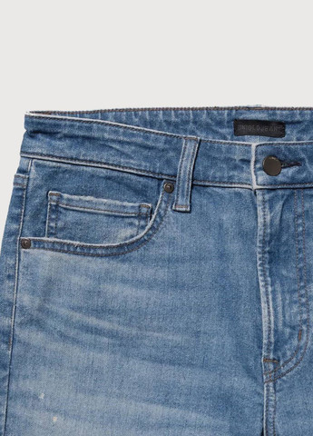 Синие демисезонные скинни джинсы Uniqlo