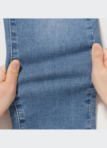 Синие демисезонные скинни джинсы Uniqlo