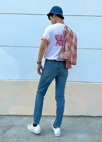 Синие демисезонные скинни джинсы Uniqlo