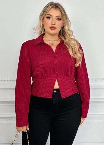 Бордова блуза SHEIN