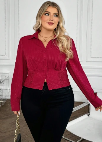 Бордова блуза SHEIN