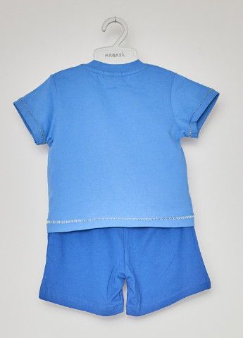Синий летний комплект (футболка, шорты) Marasil