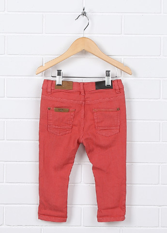 Светло-красные демисезонные со средней талией джинсы Zara