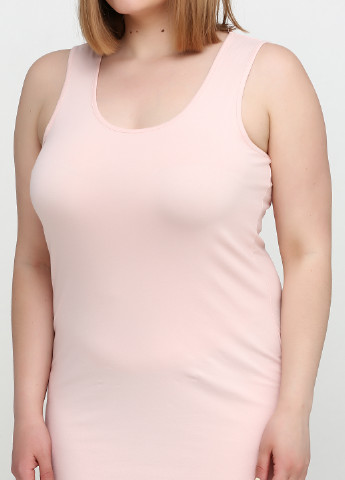 Ночная рубашка Esmara однотонная светло-розовая домашняя хлопок, трикотаж