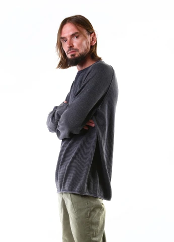 Лонгслів S.Oliver однотонний сірий кежуали