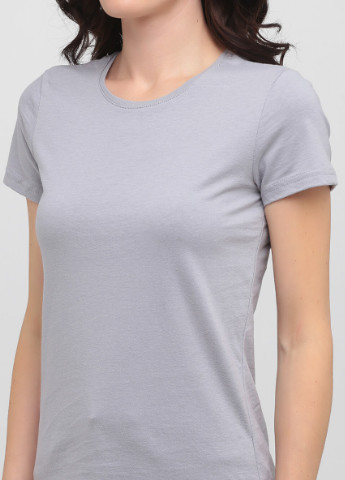 Светло-серая всесезон футболка женская с круглым воротником Stedman