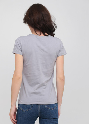 Світло-сіра всесезон футболка жіноча з круглим коміром Stedman