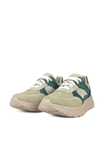 Серо-зеленые демисезонные кроссовки Libero