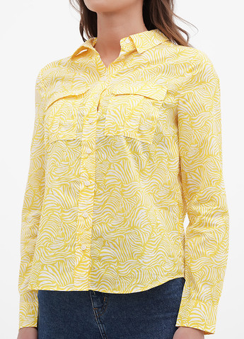 Желтая кэжуал рубашка с абстрактным узором Boden