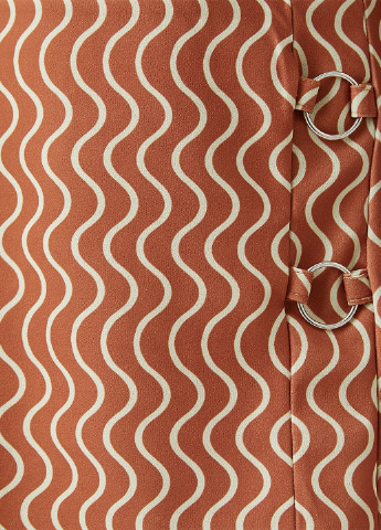 Светло-коричневая кэжуал с абстрактным узором юбка KOTON