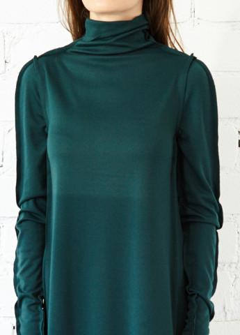 Зеленое кэжуал платье Gingier однотонное