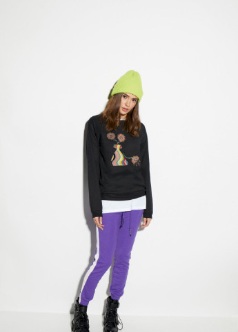 Чорний світшот basic YAPPI (201486606)