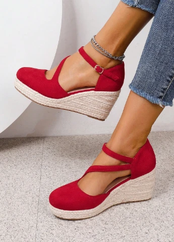 SHEIN Туфлі д'орсей червоний з текстиль, китай — літо (323779182)