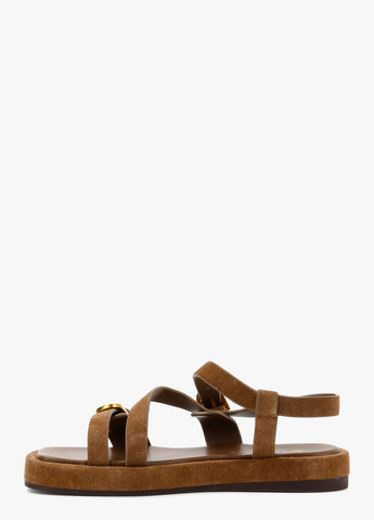 Коричневые босоножки Le'BERDES с ремешком с пряжкой