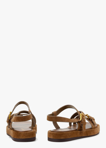 Коричневые босоножки Le'BERDES с ремешком с пряжкой