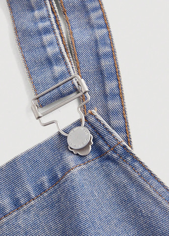 Комбинезон SHEIN комбинезон-брюки варенка тёмно-синий денил хлопок, джинс