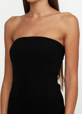 Черное коктейльное платье Ralph Lauren в полоску
