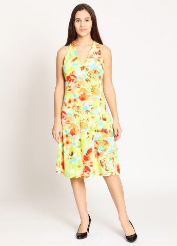 Комбинированное кэжуал платье Glance с цветочным принтом