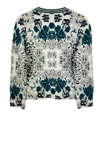 Комбінований зимовий укорочений светр джемпер Stefanel