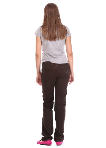 Темно-коричневые кэжуал демисезонные клеш брюки Liu-Jo