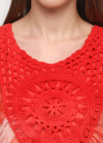 Красное кэжуал платье а-силуэт Made in Italy градиентное ("омбре")