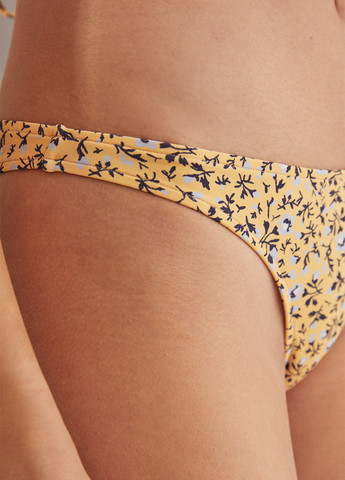 Желтые купальные трусики-плавки с цветочным принтом Women'secret