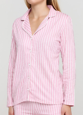Розовая всесезон пижама (рубашка, брюки, повязка) рубашка + брюки Pijamoni