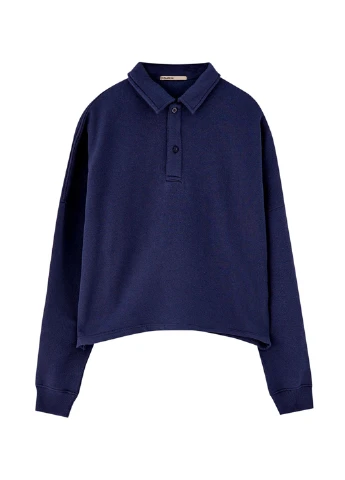 Синій світшоти Pull & Bear однотонний без декору (245771073)