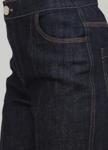 Джинси Escada кльош однотонні темно-сині джинсові бавовна