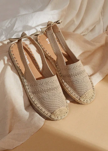 SHEIN Туфлі слінгбекі бежевий з текстиль, китай — літо (340109273)
