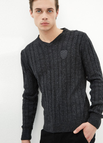 Темно-серый демисезонный джемпер пуловер KOTON