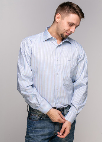 Голубой кэжуал рубашка в полоску Brianze