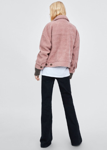 Рожева демісезонна куртка жіноча з штучного хутра glamor Berni Fashion 55597