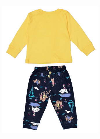 Желтая всесезон піжама ясельна кофта + брюки Фламинго Текстиль