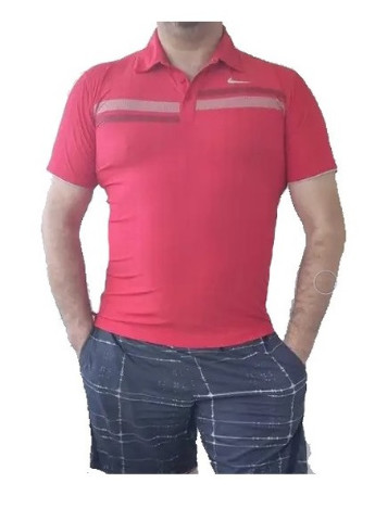 Красная мужская футболка поло Nike