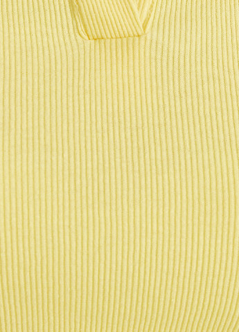 Желтая женская футболка-поло KOTON однотонная
