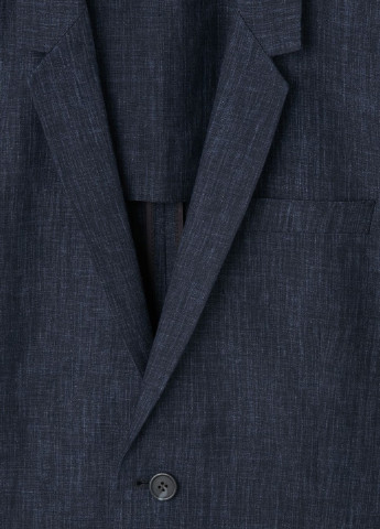 Пиджак Cos с длинным рукавом меланж тёмно-синий деловой
