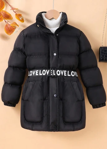 Черная зимняя куртка SHEIN