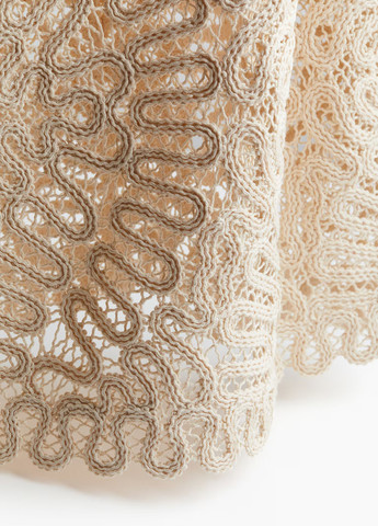 Светло-бежевое кэжуал платье а-силуэт H&M однотонное