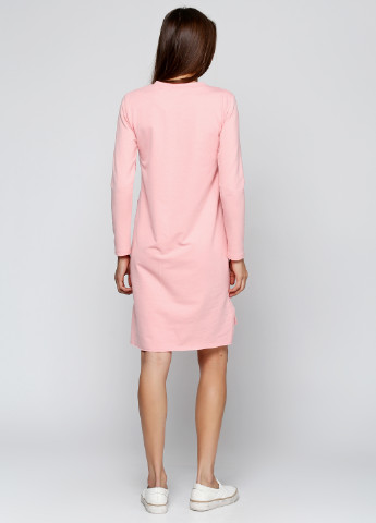Светло-розовое кэжуал платье Majaly однотонное